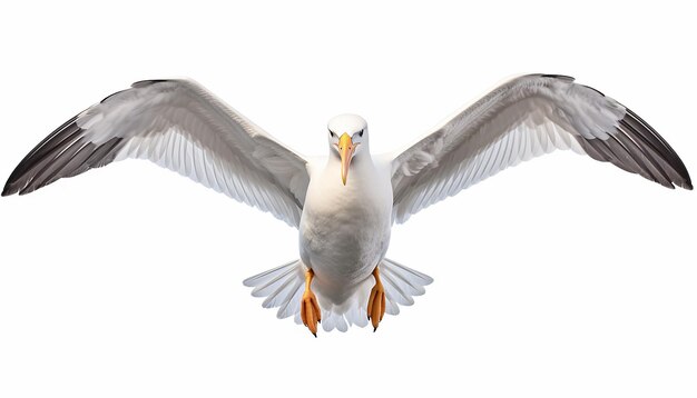 Photo majestic seabird front view elevation isolated