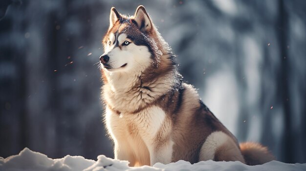 Photo majestic siberian husky portraits