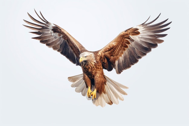 Majestic Soar Eagle on Transparent Background Generative AI