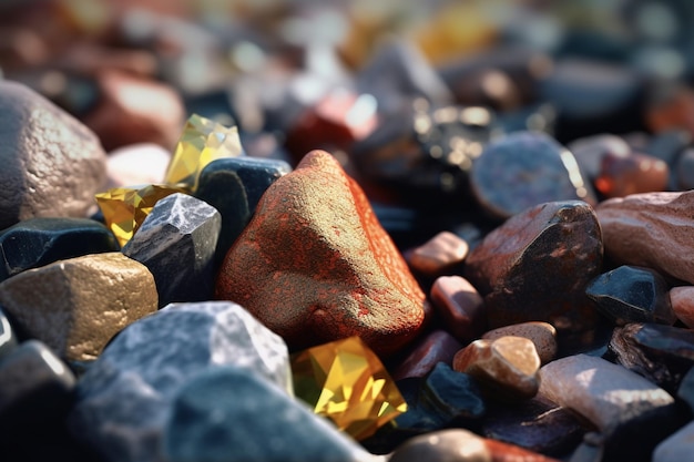 The Majestic Splendor of Colorful Rocks in Godly Realistic CloseUp