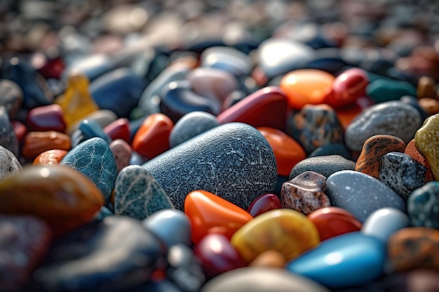 The Majestic Splendor of Colorful Rocks in Godly Realistic CloseUp