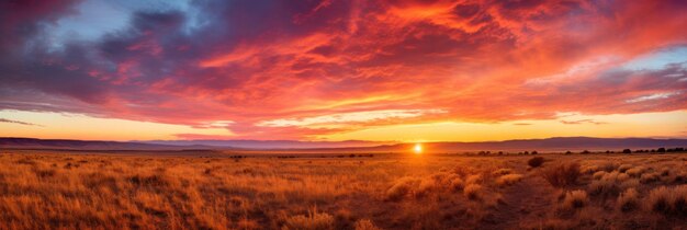 Photo majestic sunrise or sunset landscape with stunning nature's light and rolling colorful clouds