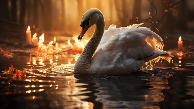 Majestic swan with divine presence 169 ratio stylize 75