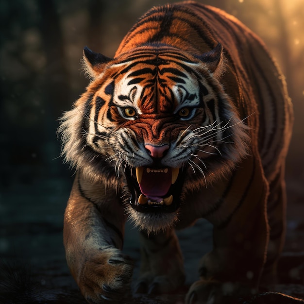 Premium AI Image | Majestic Tiger illustration