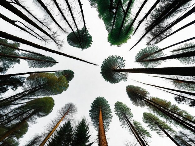 Foto il maestoso baldacchino degli alberi