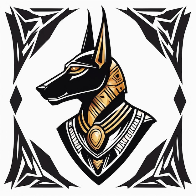 Foto maestoso tribale anubis guardiano delle antiche sabbie