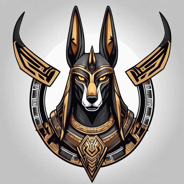 Foto maestoso tribale anubis guardiano delle antiche sabbie