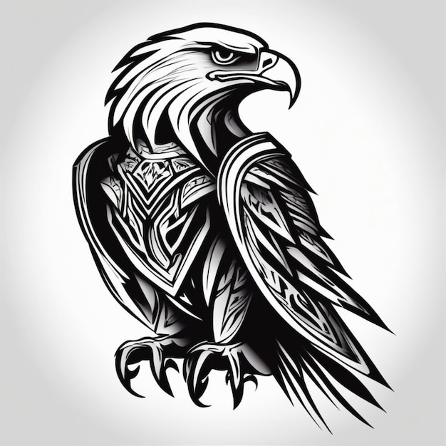 Photo majestic tribal eagle logo