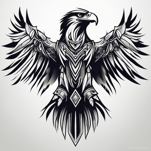 Photo majestic tribal eagle logo