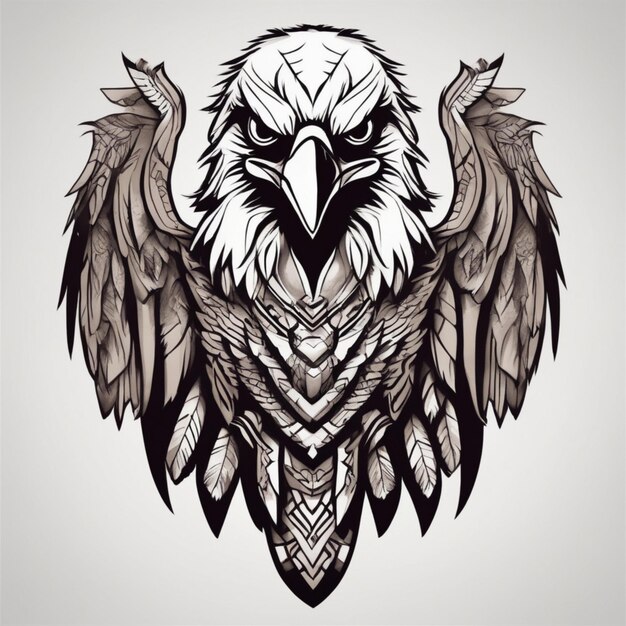 Photo majestic tribal eagle logo