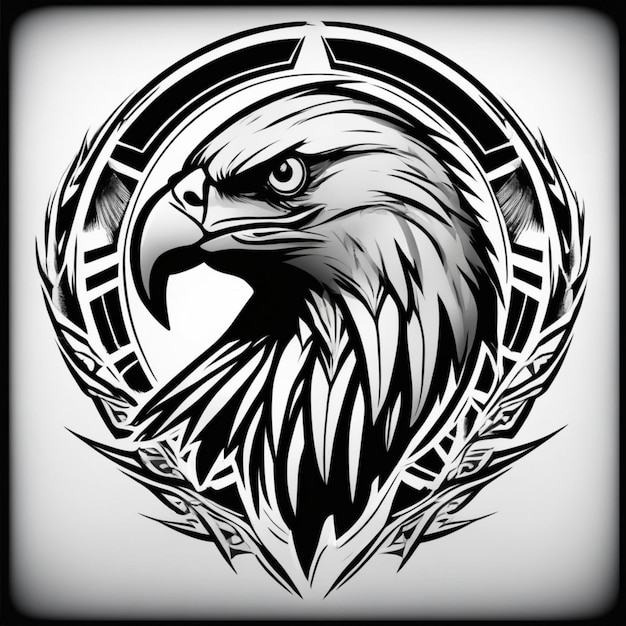 Photo majestic tribal eagle logo