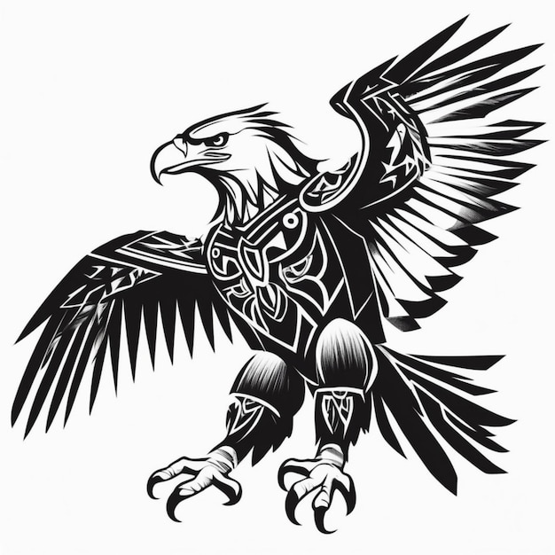 Photo majestic tribal eagle logo