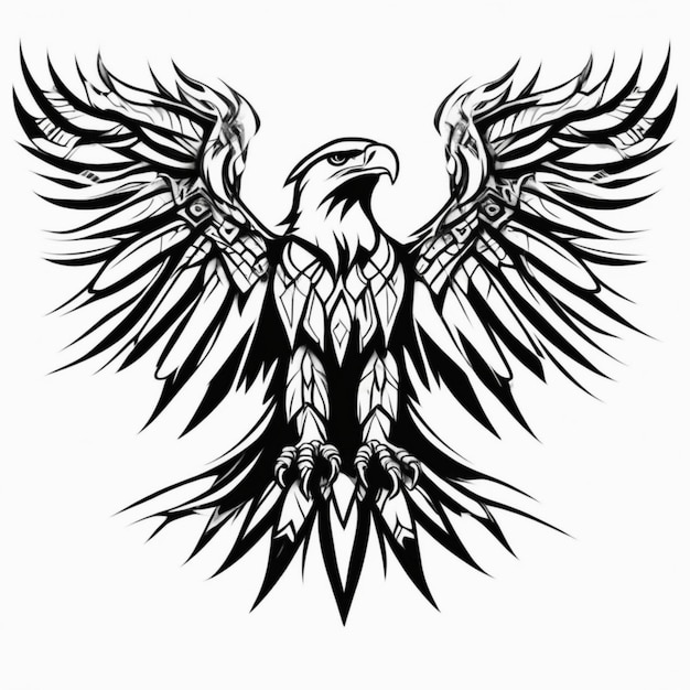 Photo majestic tribal eagle logo