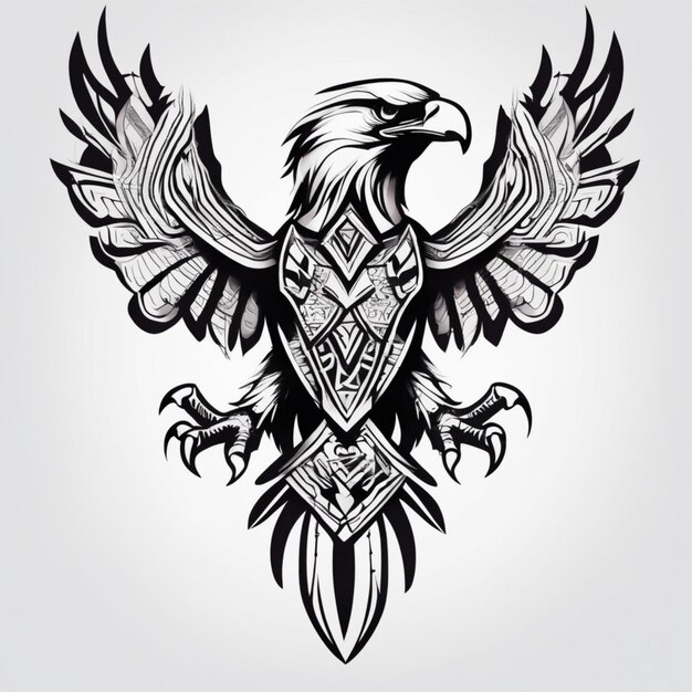 Photo majestic tribal eagle logo