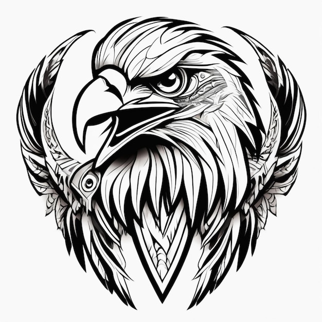 Photo majestic tribal eagle logo