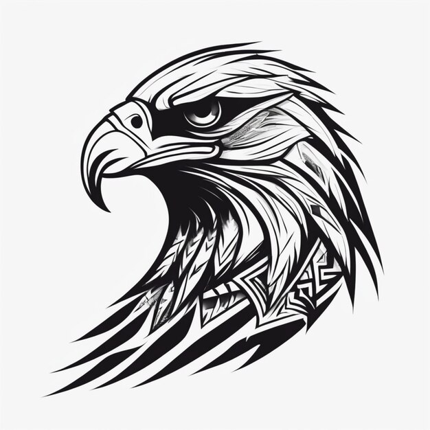 Majestic Tribal Eagle Logo