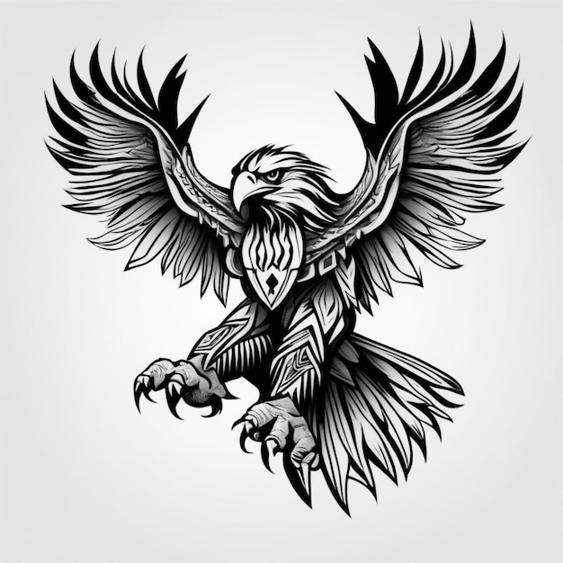 Photo majestic tribal eagle logo