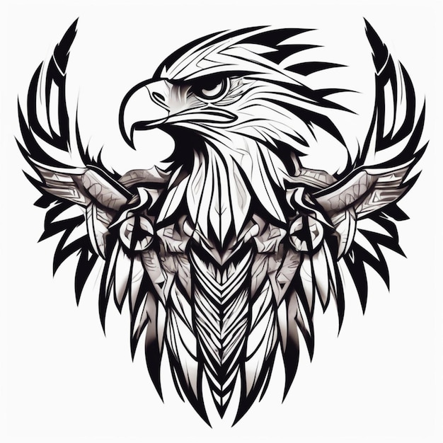 Photo majestic tribal eagle logo