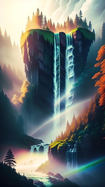 Majestic waterfall