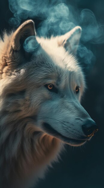 Majestic White Wolf