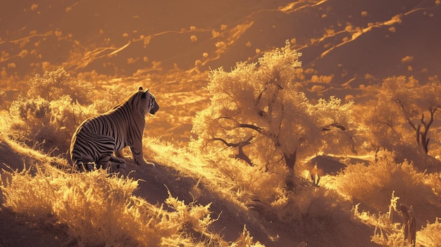 Majestic wild tiger lush jungle DSLR camera telephoto lens golden hour wildlife photography