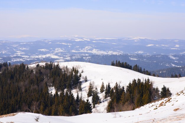 Majestic winter mountainous landscape