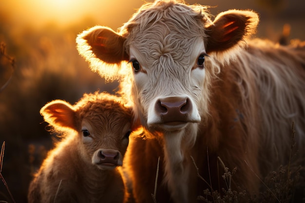 Majestueus grazen Een serene stier zwerft door de pastorale velden Generatieve AI