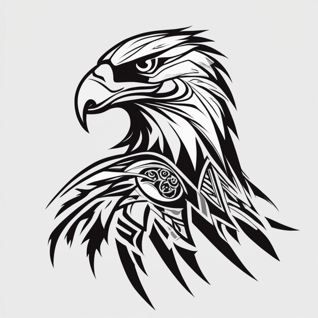 Foto majestueus stammen eagle-logo