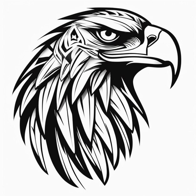 Foto majestueus stammen eagle-logo