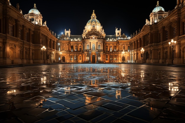 Majestueuze architectuur van het beroemde kasteel van Versailles