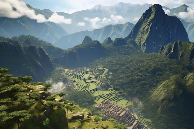 Majestueuze plaats op de aarde Panoramische fotografie