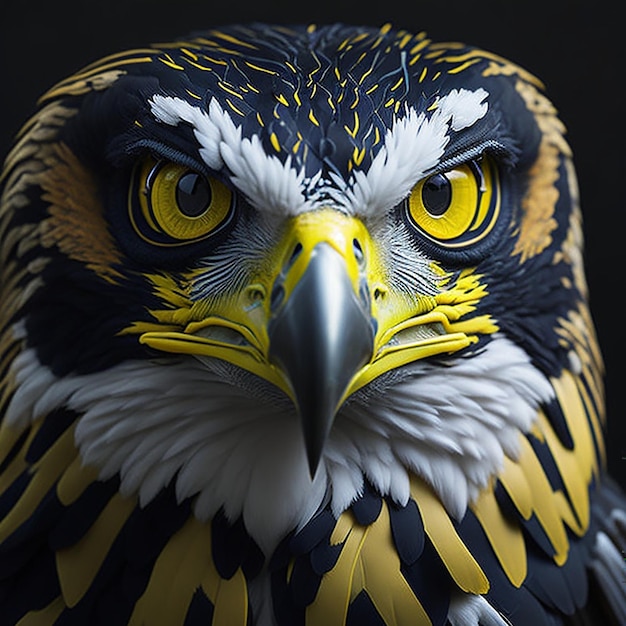 Majestueuze roofvogel-doordringende blik gegenereerd door AI