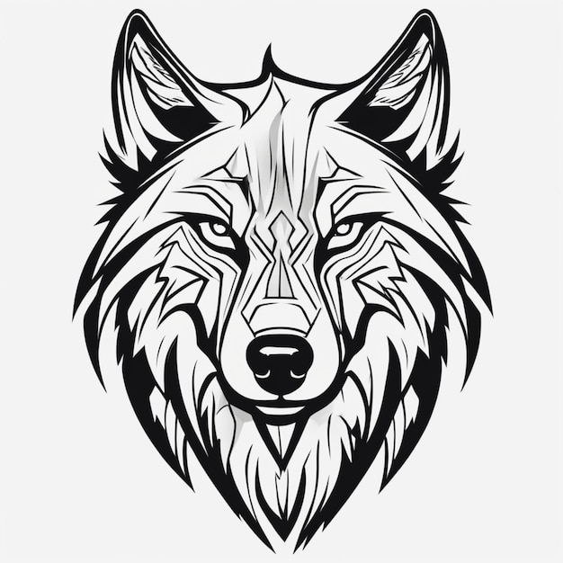 Majestueuze Tribal Wolf Tattoo