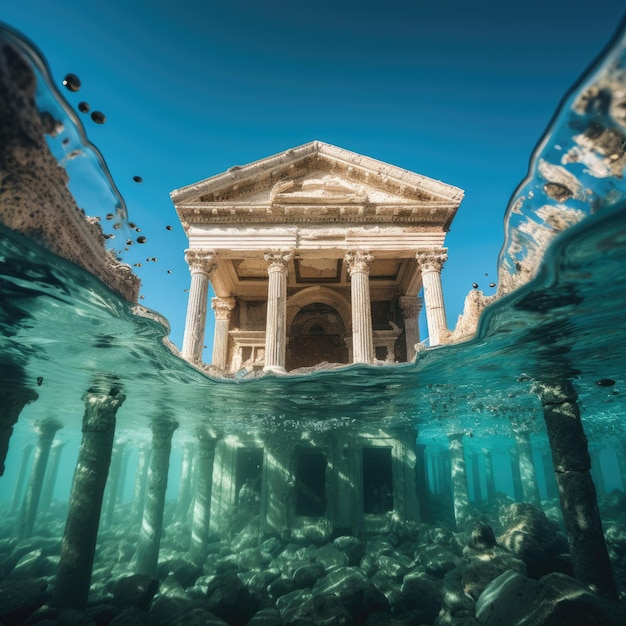 Majestueuze villa aan zee met ontdekking van Romeinse kunst en architectonische wonderen