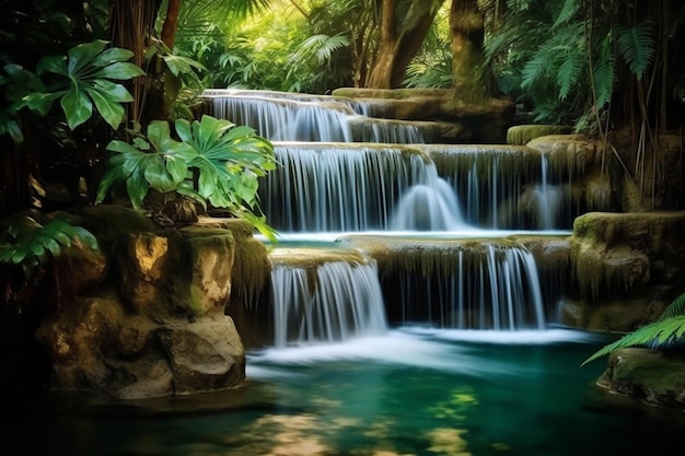 Majestueuze watervallen vangen de krachtige schoonheid van de natuur in MotionxA