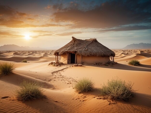 Foto majestueuze zandduinen golven in de dorre afrikaanse wildernis