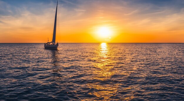 majestueuze zeilboten op zee