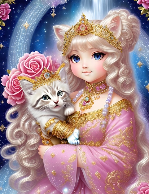 The Majesty of a Cinematic Royal Kitten A Regal Feline Tale AI Generative