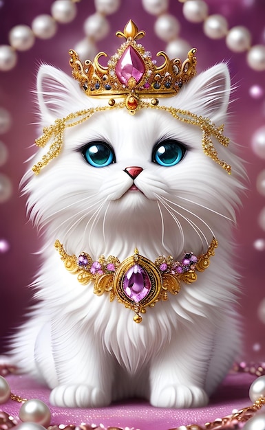 The Majesty of a Cinematic Royal Kitten A Regal Feline Tale AI Generative