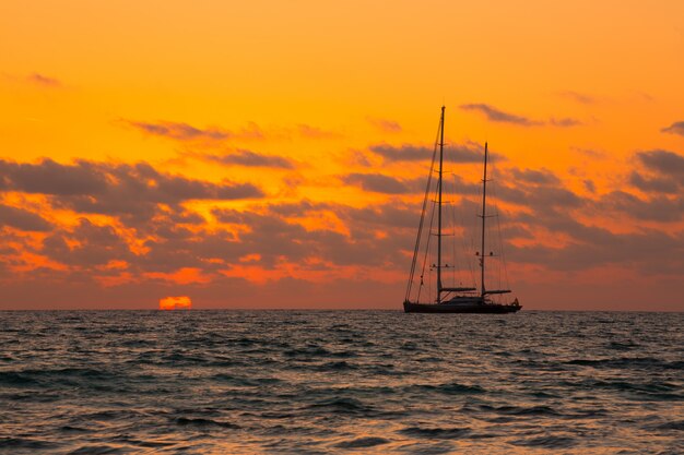 Majorca Sunset in Es Trenc beach in Campos