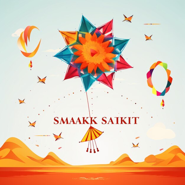 Photo makar sankranti festival hd 8k wallpaper stock photographic image