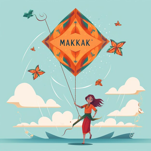 Photo makar sankranti festival hd 8k wallpaper stock photographic image