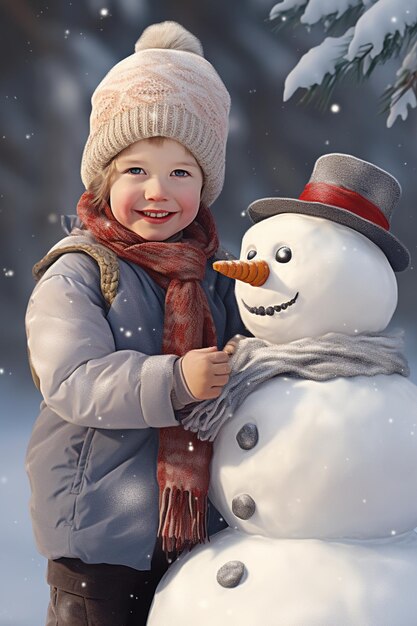 make a cool snowman in winter