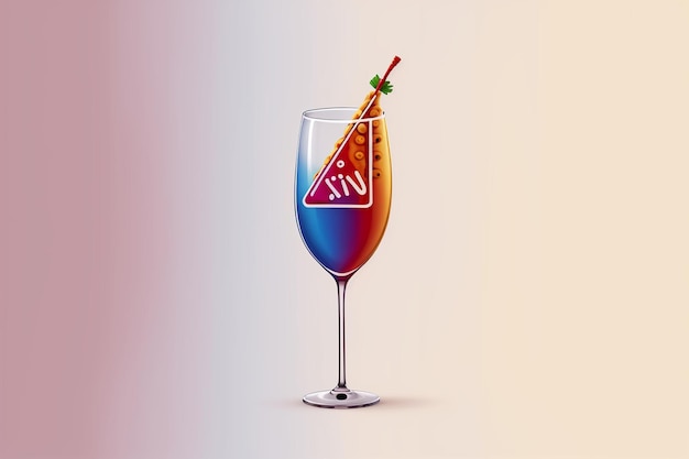 make a logo call it Un taquito slogan y hablemos the main image is glass of wine colorful simpl