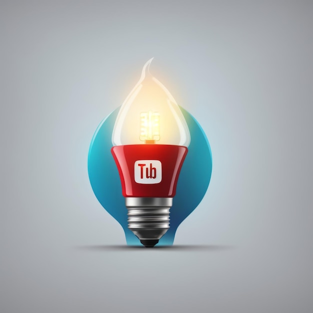 make a logo for realistic light bulb