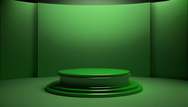 Make a statement with a green podium