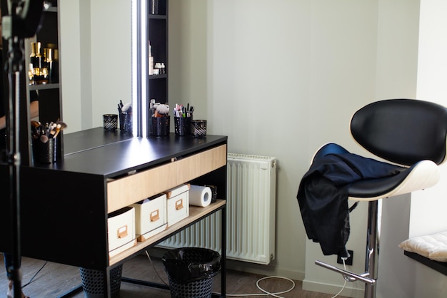 Make-up artiest werkplek, intrieur in schoonheidssalon