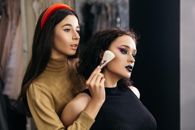 Make up artist doing maquillage