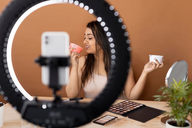 Make-up artist vloggen haar tutorials