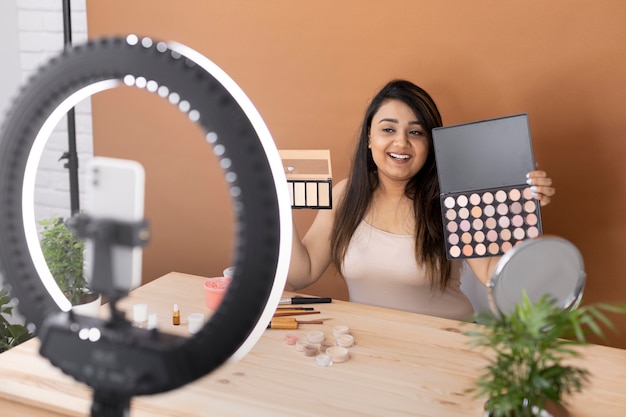 Make-up artist vloggen haar tutorials